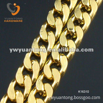 hip hop jewelry chain single link gold color chain for accessories